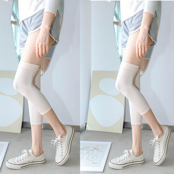 Four Seasons Pure Colored Cotton Sports Knitted Old Cold Leg Warm Kneecap Leggings for the Elderly Cold-Proof Warm Kneecap Factory Wholesale