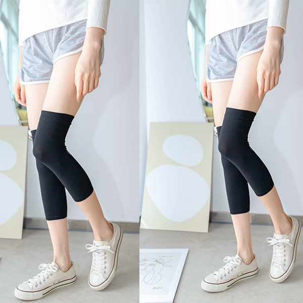 Four Seasons Pure Colored Cotton Sports Knitted Old Cold Leg Warm Kneecap Leggings for the Elderly Cold-Proof Warm Kneecap Factory Wholesale