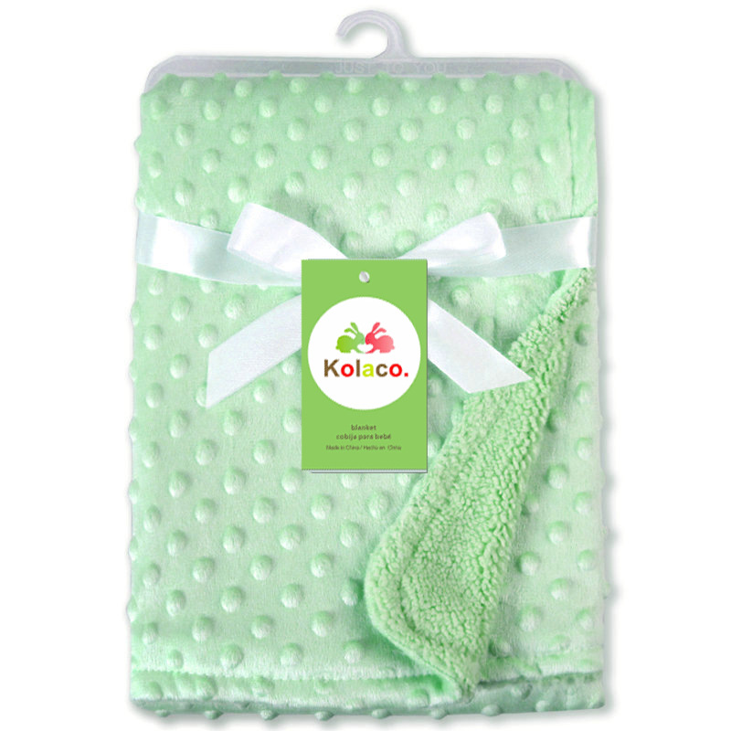 Doudou Blanket Bubble Blanket Baby Car Blanket Outdoor Baby Holding Blanket Double Layer Warm Solid Color Foam Blanket Soft
