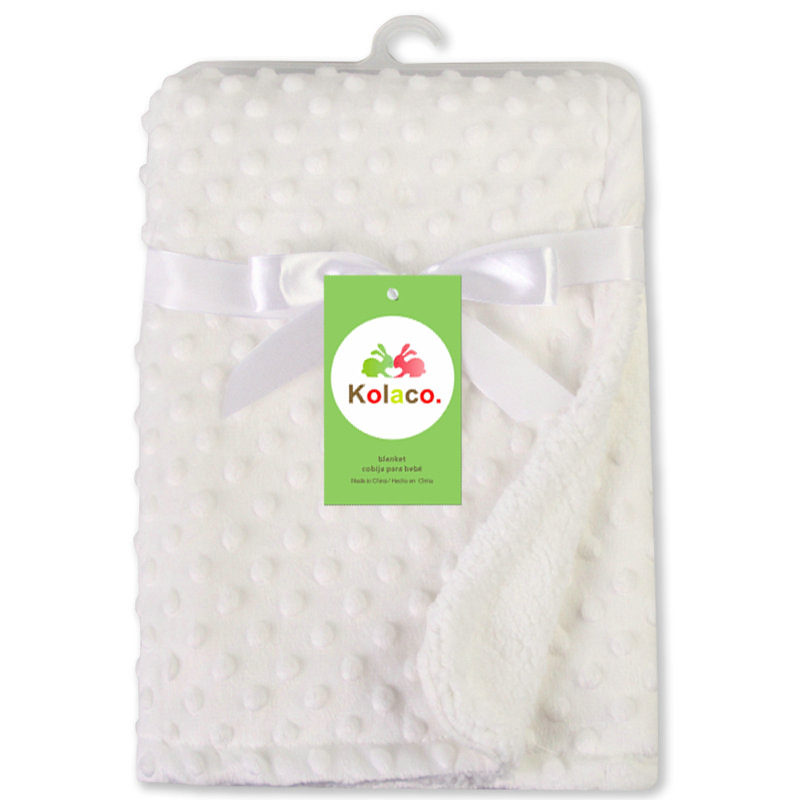 Doudou Blanket Bubble Blanket Baby Car Blanket Outdoor Baby Holding Blanket Double Layer Warm Solid Color Foam Blanket Soft