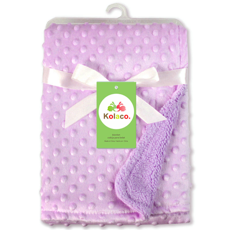 Doudou Blanket Bubble Blanket Baby Car Blanket Outdoor Baby Holding Blanket Double Layer Warm Solid Color Foam Blanket Soft