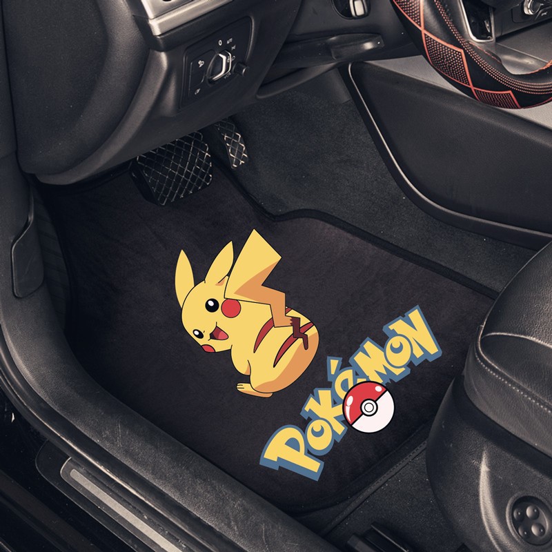 Car Foot Mat Universal Easy to Clean Single Piece Cute Cartoon Carpet Suede Environmentally Friendly Odorless Car Floor Mat