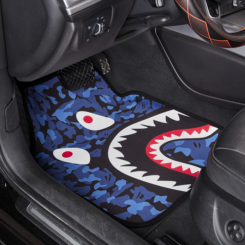 Car Foot Mat Universal Easy to Clean Single Piece Cute Cartoon Carpet Suede Environmentally Friendly Odorless Car Floor Mat