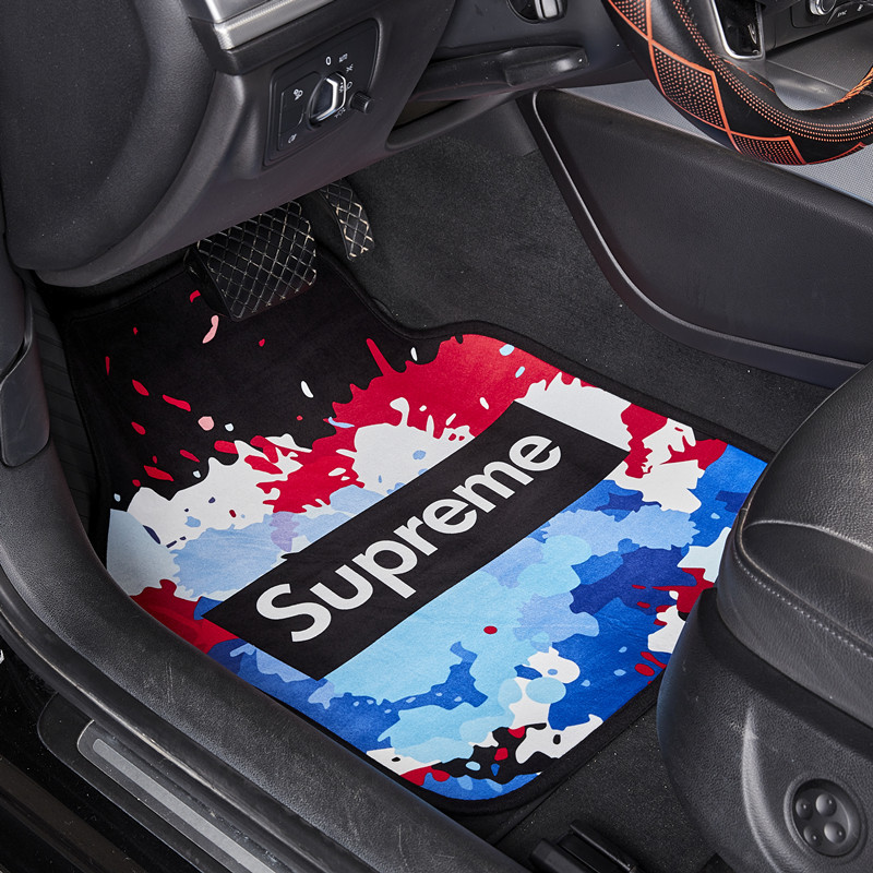 Car Foot Mat Universal Easy to Clean Single Piece Cute Cartoon Carpet Suede Environmentally Friendly Odorless Car Floor Mat