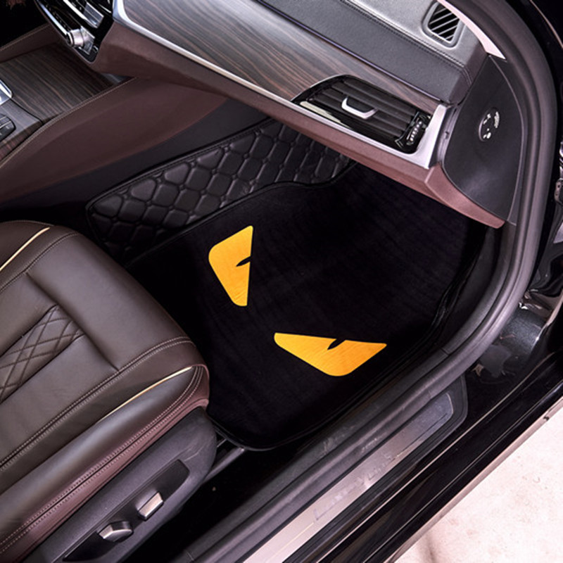 Car Foot Mat Universal Easy to Clean Single Piece Cute Cartoon Carpet Suede Environmentally Friendly Odorless Car Floor Mat