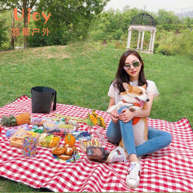 High-Profile Figure Picnic Mat Thickened Outdoor Floor Mat Placemat Portable Moisture Proof Pad Picnic Blanket Foldable Waterproof Camping