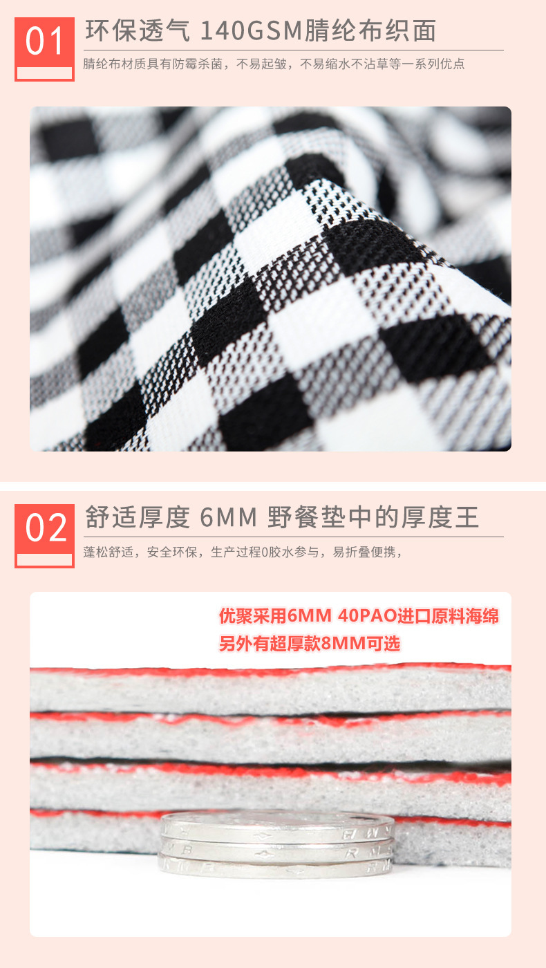 High-Profile Figure Picnic Mat Thickened Outdoor Floor Mat Placemat Portable Moisture Proof Pad Picnic Blanket Foldable Waterproof Camping High-Profile Figure Picnic Mat Thickened Outdoor Floor Mat Placemat Portable Moisture Proof Pad Picnic Blanket Foldable Waterproof Camping