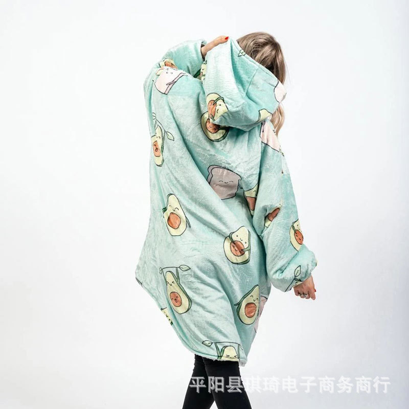 TV Lazy Pullover TV Blanket Home Pajamas Avocado Hooded Cold-Proof Clothes Fleece Thermal Clothes Outdoor Sweater TV Lazy Pullover TV Blanket Home Pajamas Avocado Hooded Cold-Proof Clothes Fleece Thermal Clothes Outdoor Sweater