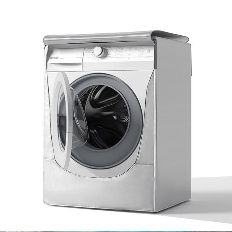Factory Brand Direct Sales Silver Pastebrushing Oxford Fabric Wave Wheel Automatic Washing Machine Cover Waterproof and Sun Protection Dirt-Proof Cover