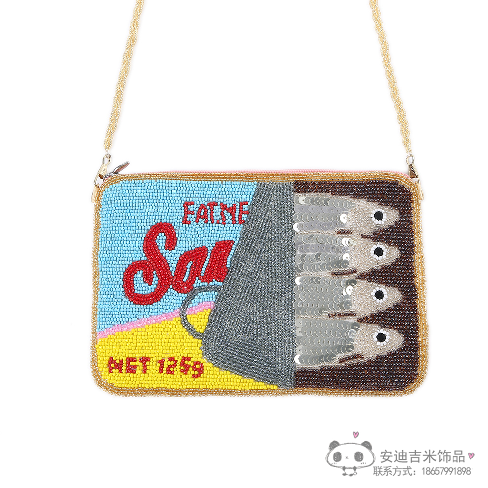 Handmade Beaded Weave DIY Coin Purse Cartoon Fashion New Trendy Japanese Small Waist Bag Women&#039;s Bag Factory Direct Sales
