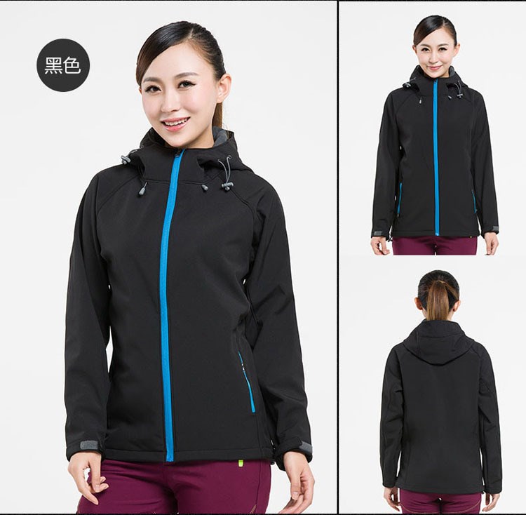 Autumn and Winter Fleece-Lined Shell Jacket Warm Work Clothes Outdoor Windproof Clothing Hooded Fleece Cold Protective Clothing Tooling Custom Logo