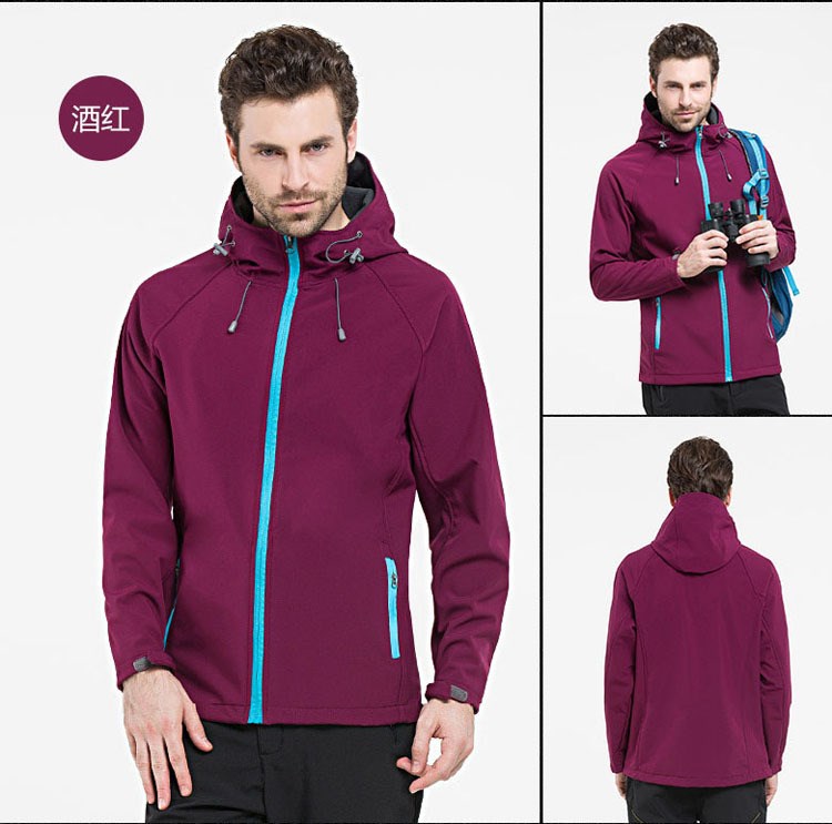 Autumn and Winter Fleece-Lined Shell Jacket Warm Work Clothes Outdoor Windproof Clothing Hooded Fleece Cold Protective Clothing Tooling Custom Logo