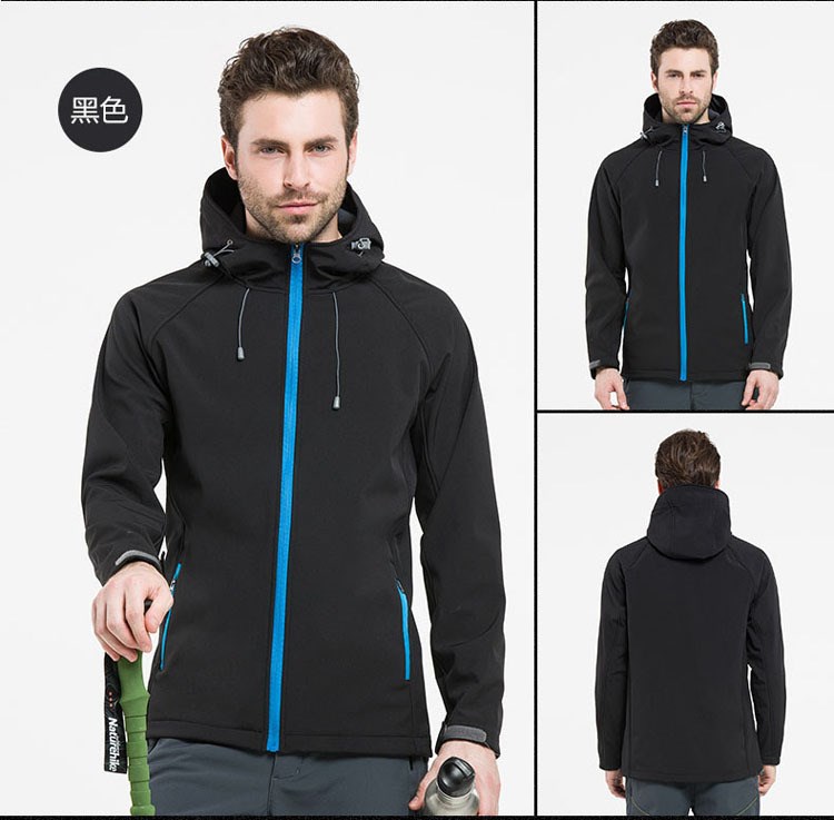 Autumn and Winter Fleece-Lined Shell Jacket Warm Work Clothes Outdoor Windproof Clothing Hooded Fleece Cold Protective Clothing Tooling Custom Logo