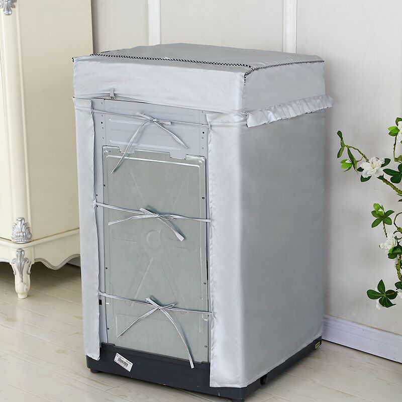 Full-Automatic Washing Machine Cover Oxford Cloth Silver Pastebrushing Waterproof and Sun Protection Wave Wheel Washing Machine Cover Sunshade Dust Cover Cross-Border