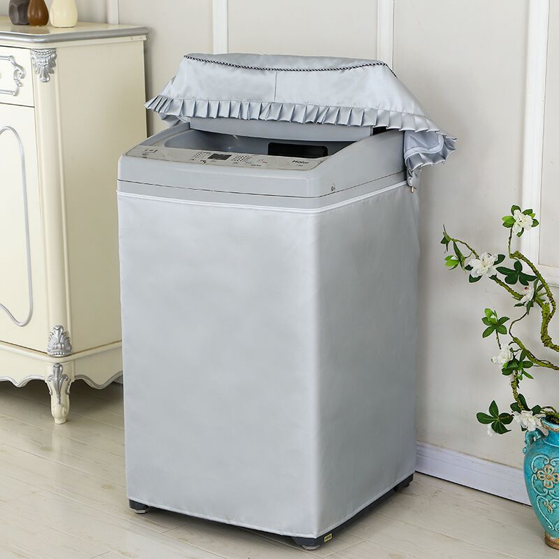 Full-Automatic Washing Machine Cover Oxford Cloth Silver Pastebrushing Waterproof and Sun Protection Wave Wheel Washing Machine Cover Sunshade Dust Cover Cross-Border