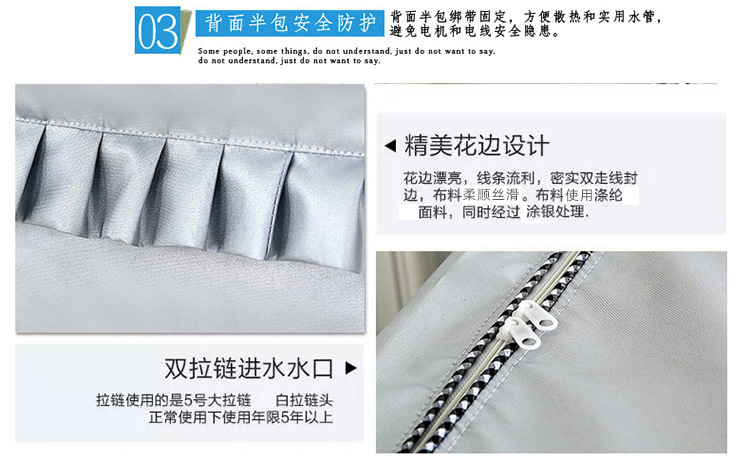 Full-Automatic Washing Machine Cover Oxford Cloth Silver Pastebrushing Waterproof and Sun Protection Wave Wheel Washing Machine Cover Sunshade Dust Cover Cross-Border