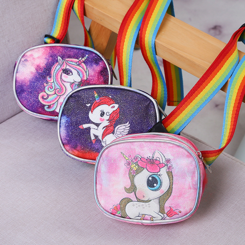 New Children's Cute Unicorn Waist Bag Cartoon Anime Crossbody Bag Little Girl Change Chest Bag New Children's Cute Unicorn Waist Bag Cartoon Anime Crossbody Bag Little Girl Change Chest Bag