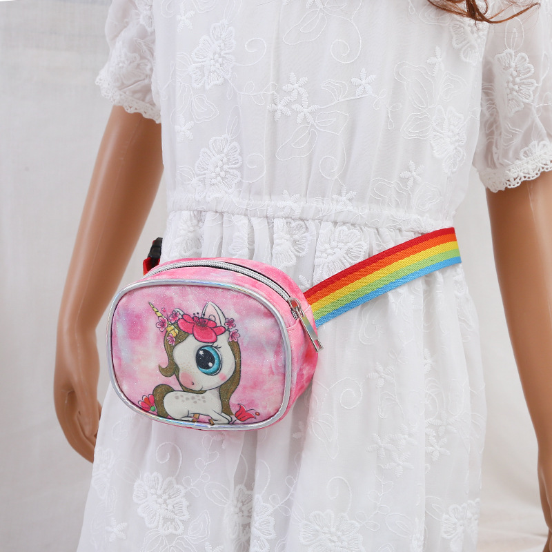 New Children's Cute Unicorn Waist Bag Cartoon Anime Crossbody Bag Little Girl Change Chest Bag New Children's Cute Unicorn Waist Bag Cartoon Anime Crossbody Bag Little Girl Change Chest Bag