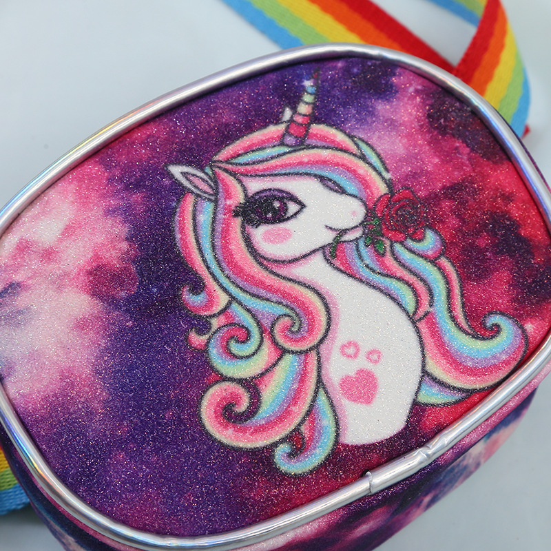 New Children's Cute Unicorn Waist Bag Cartoon Anime Crossbody Bag Little Girl Change Chest Bag New Children's Cute Unicorn Waist Bag Cartoon Anime Crossbody Bag Little Girl Change Chest Bag