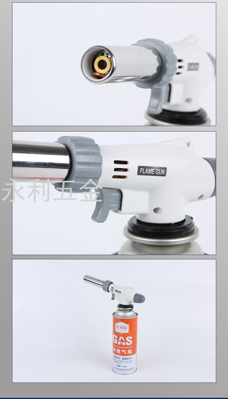 516 Braised Pig Hair Flame Gun Card Electronic Flame Gun Liquefied Gas Igniter Outdoor Barbecue Baking Igniter