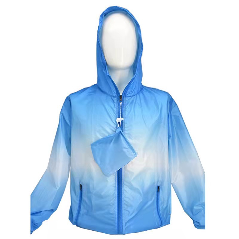 Summer Gradient Color Sun-Protective Clothing Hooded Outdoor Men&#039;s and Women&#039;s Cooling Jacket Sun Protection Clothing Air Conditioning Clothes UV Protection Wind Shield