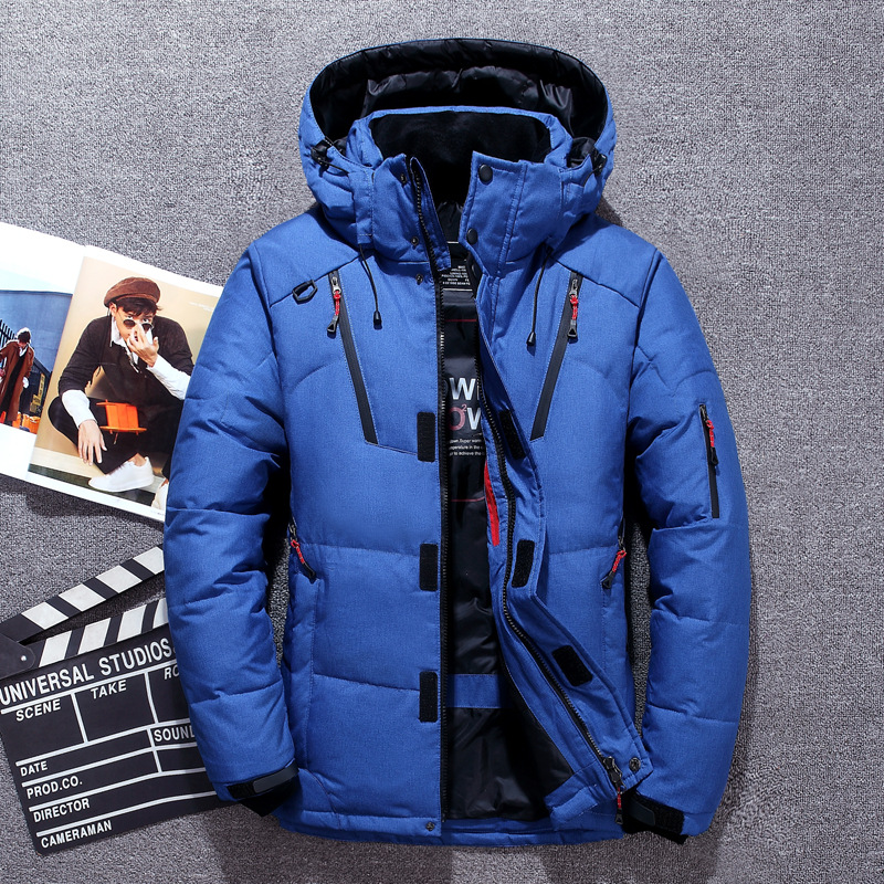 2020 New Men&#039;s Outdoor down Jacket Short Sports Slim Fit Thickened Youth Hooded down Jacket One Piece Dropshipping