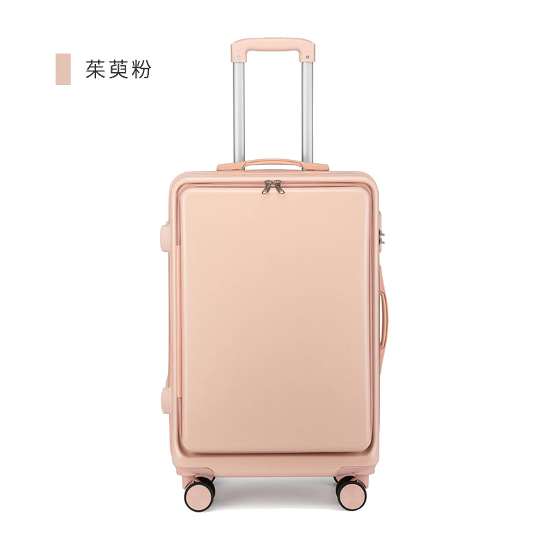 Front Open Cover Suitcase 20-Inch Luggage Women's Universal Wheel Trolley Case Side Cover 26-Inch Men's and Women's Boarding Bag