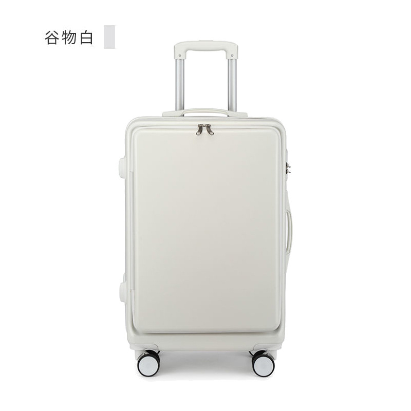 Front Open Cover Suitcase 20-Inch Luggage Women's Universal Wheel Trolley Case Side Cover 26-Inch Men's and Women's Boarding Bag