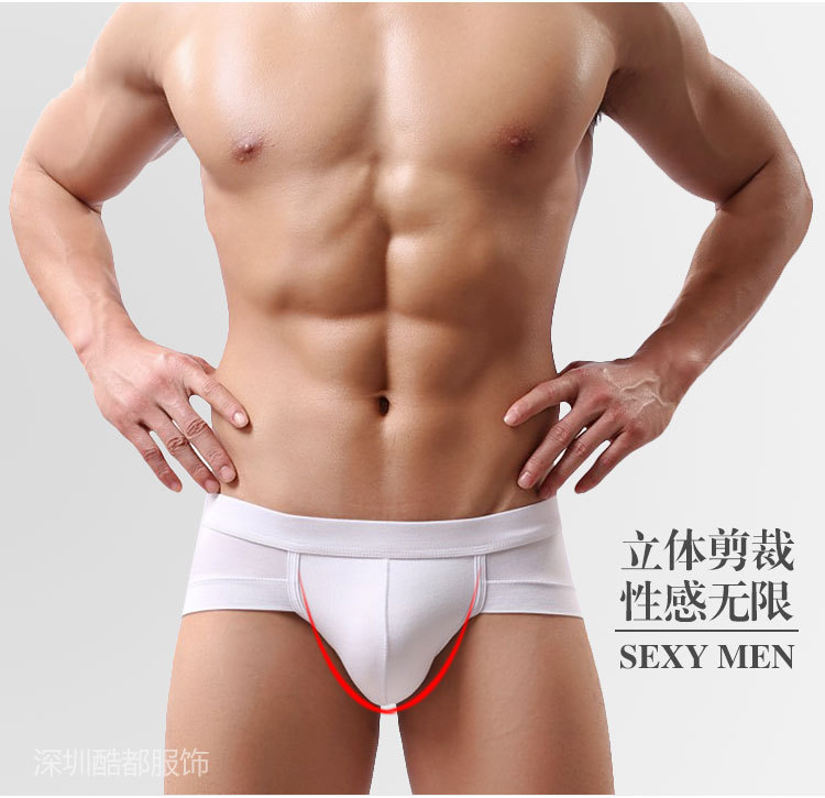 Men's Underwear Triangle Modal Low Waist Sexy U Convex Bag White Underwear Men's Small Boxer Shorts Underpants Fashion