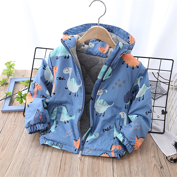 Winter New Multi-Color Cartoon Medium and Large Children Thickened Cotton Lining Outdoor Jacket Coat Winter New Multi-Color Cartoon Medium and Large Children Thickened Cotton Lining Outdoor Jacket Coat