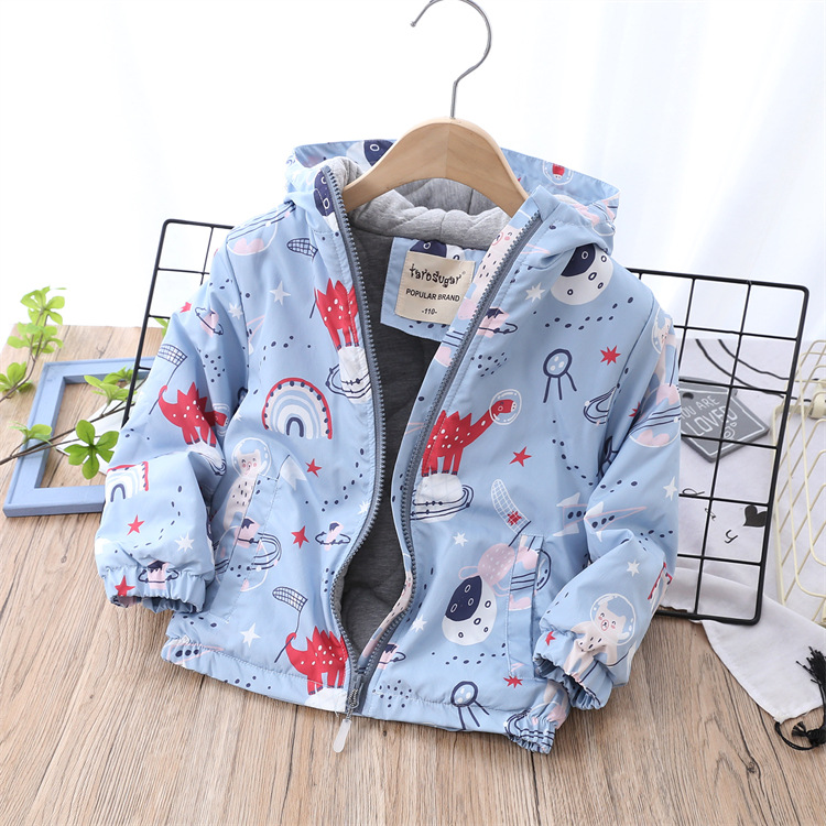 Winter New Multi-Color Cartoon Medium and Large Children Thickened Cotton Lining Outdoor Jacket Coat Winter New Multi-Color Cartoon Medium and Large Children Thickened Cotton Lining Outdoor Jacket Coat