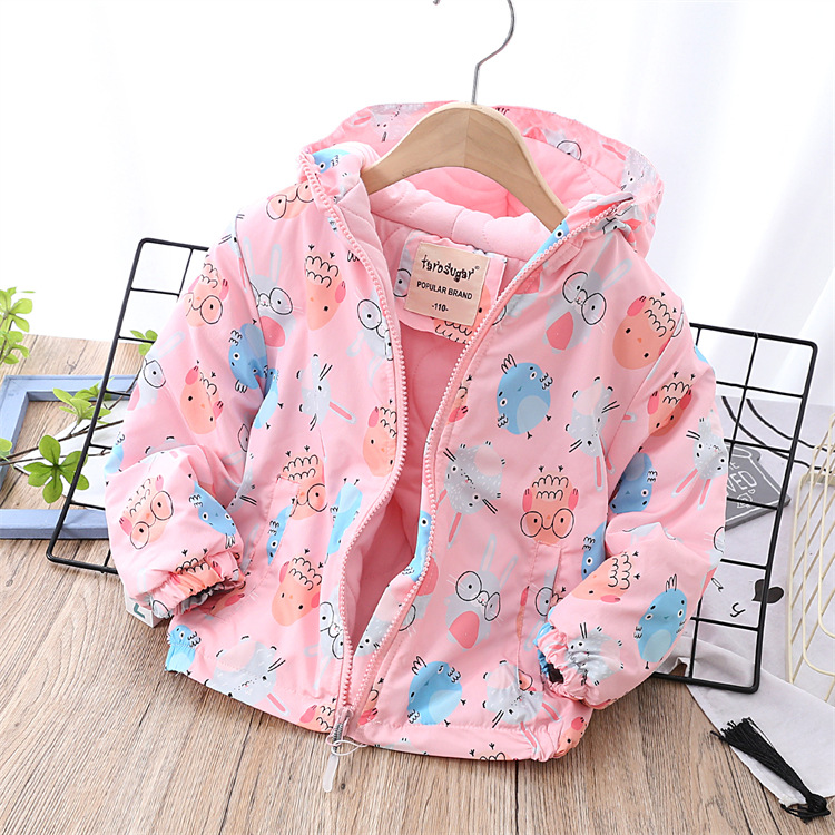 Winter New Multi-Color Cartoon Medium and Large Children Thickened Cotton Lining Outdoor Jacket Coat Winter New Multi-Color Cartoon Medium and Large Children Thickened Cotton Lining Outdoor Jacket Coat
