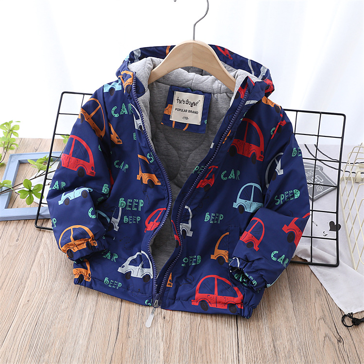 Winter New Multi-Color Cartoon Medium and Large Children Thickened Cotton Lining Outdoor Jacket Coat Winter New Multi-Color Cartoon Medium and Large Children Thickened Cotton Lining Outdoor Jacket Coat