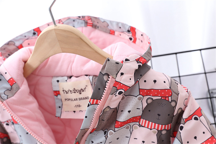 Winter New Multi-Color Cartoon Medium and Large Children Thickened Cotton Lining Outdoor Jacket Coat Winter New Multi-Color Cartoon Medium and Large Children Thickened Cotton Lining Outdoor Jacket Coat