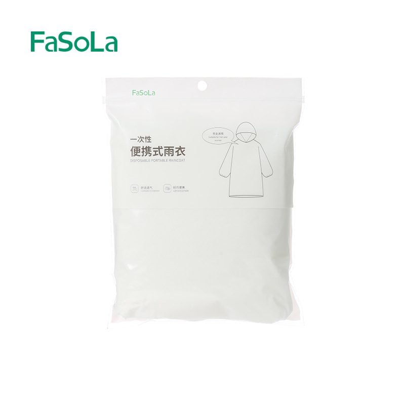 Fasola Raincoat Jacket Tourist Mountaineering Hiking Transparent Outdoor Unisex Portable Disposable Poncho