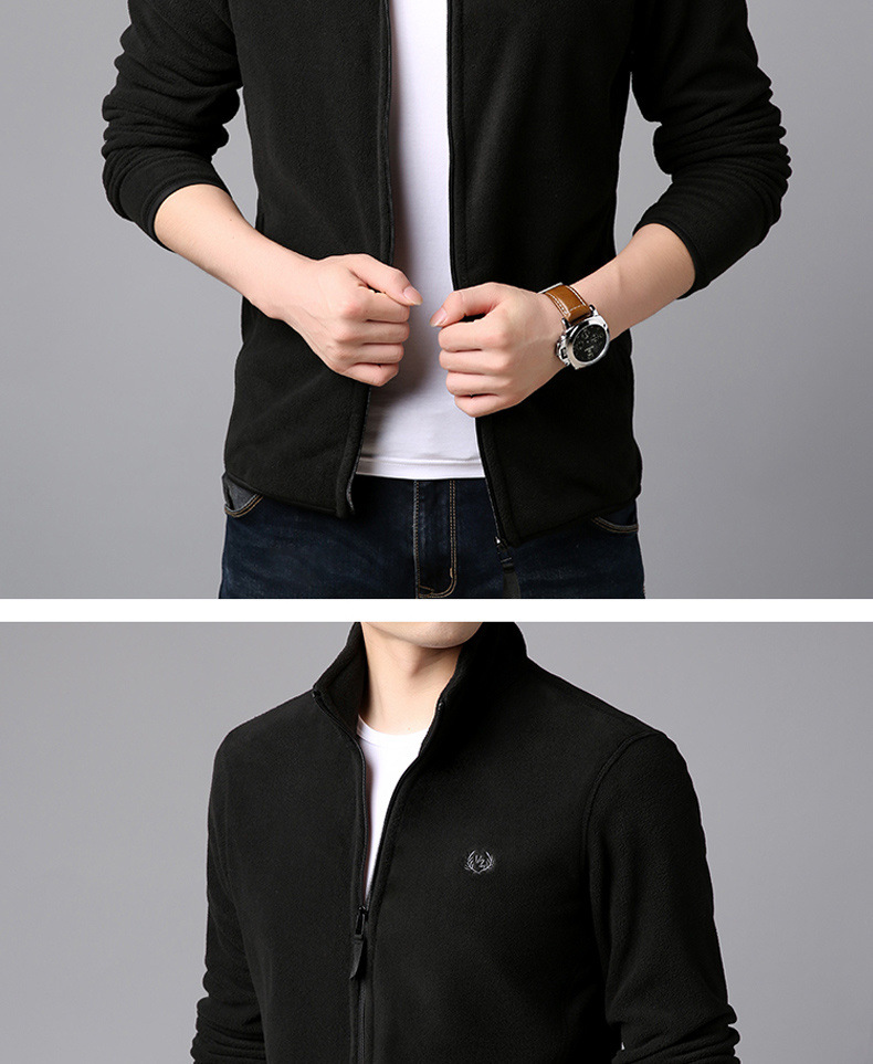 Men's Polar Fleece Jacket Jacket Outdoor Jacket Double-Sided Fleece Sweater Spring, Autumn and Winter Velvet Padded Thickened Sweater Cardigan Men Men's Polar Fleece Jacket Jacket Outdoor Jacket Double-Sided Fleece Sweater Spring, Autumn and Winter Velvet Padded Thickened Sweater Cardigan Men