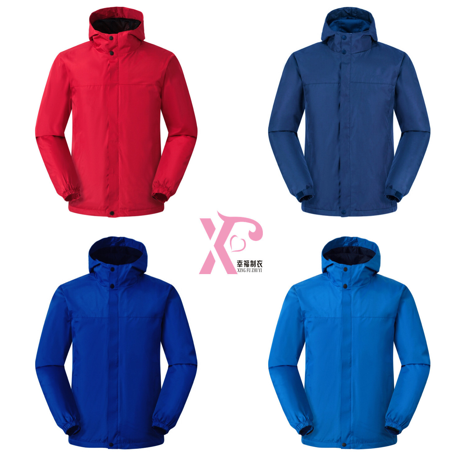 Customized Men&#039;s Windbreaker Hooded Advertising Windbreaker Outdoor Cotton-Padded Coat Men&#039;s and Women&#039;s Shell Jacket Men&#039;s Coat Waterproof Sports Windbreaker