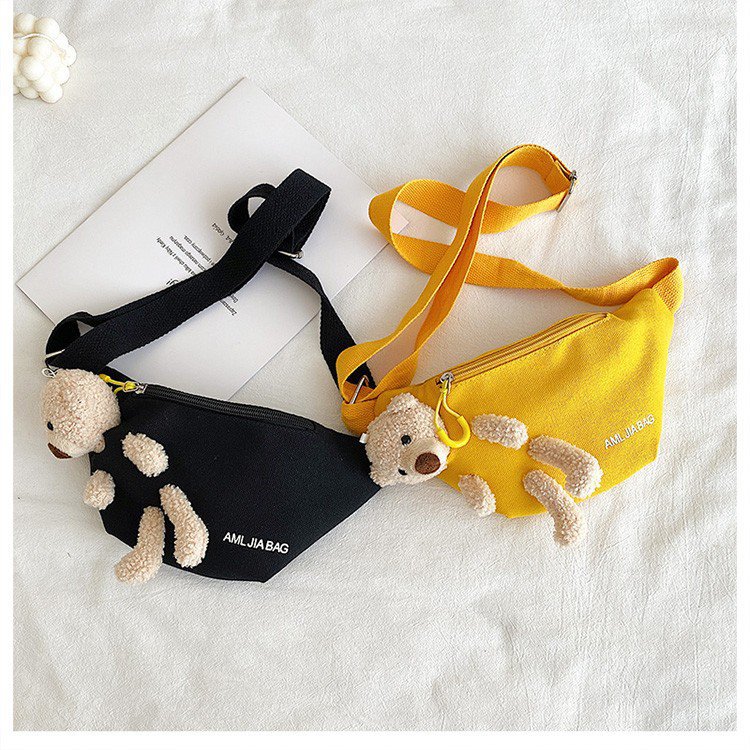 Cross-Border New Ladies' Purse Zipper Chest Bag Canvas with Dog Waist Bag Mobile Phone Waist Bag Sports Messenger Bag Cross-Border New Ladies' Purse Zipper Chest Bag Canvas with Dog Waist Bag Mobile Phone Waist Bag Sports Messenger Bag