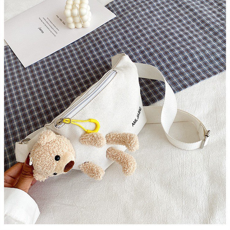 Cross-Border New Ladies' Purse Zipper Chest Bag Canvas with Dog Waist Bag Mobile Phone Waist Bag Sports Messenger Bag Cross-Border New Ladies' Purse Zipper Chest Bag Canvas with Dog Waist Bag Mobile Phone Waist Bag Sports Messenger Bag