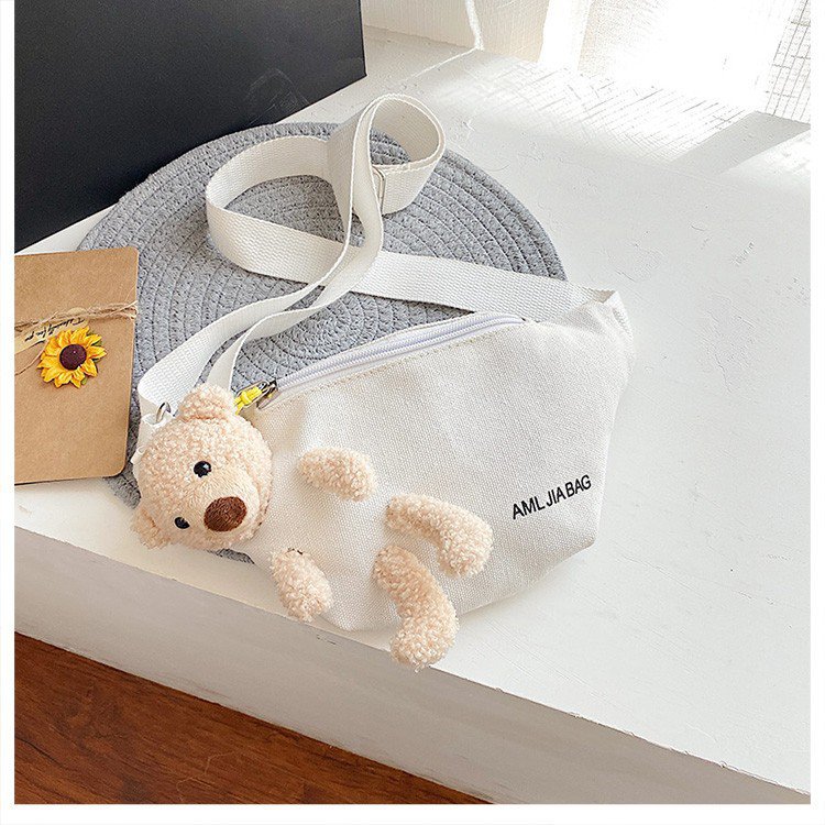 Cross-Border New Ladies' Purse Zipper Chest Bag Canvas with Dog Waist Bag Mobile Phone Waist Bag Sports Messenger Bag Cross-Border New Ladies' Purse Zipper Chest Bag Canvas with Dog Waist Bag Mobile Phone Waist Bag Sports Messenger Bag