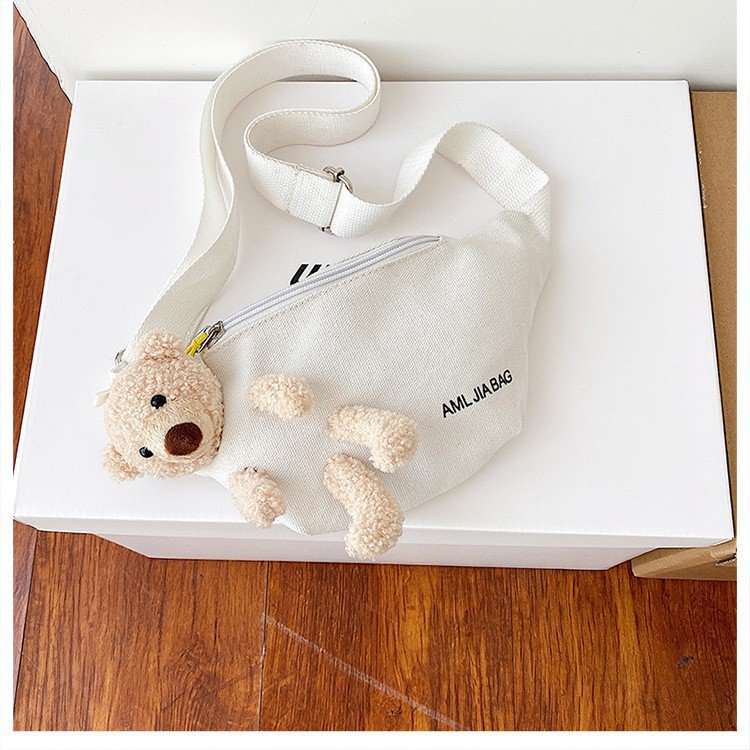 Cross-Border New Ladies' Purse Zipper Chest Bag Canvas with Dog Waist Bag Mobile Phone Waist Bag Sports Messenger Bag Cross-Border New Ladies' Purse Zipper Chest Bag Canvas with Dog Waist Bag Mobile Phone Waist Bag Sports Messenger Bag