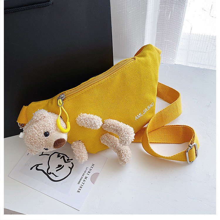Cross-Border New Ladies' Purse Zipper Chest Bag Canvas with Dog Waist Bag Mobile Phone Waist Bag Sports Messenger Bag Cross-Border New Ladies' Purse Zipper Chest Bag Canvas with Dog Waist Bag Mobile Phone Waist Bag Sports Messenger Bag