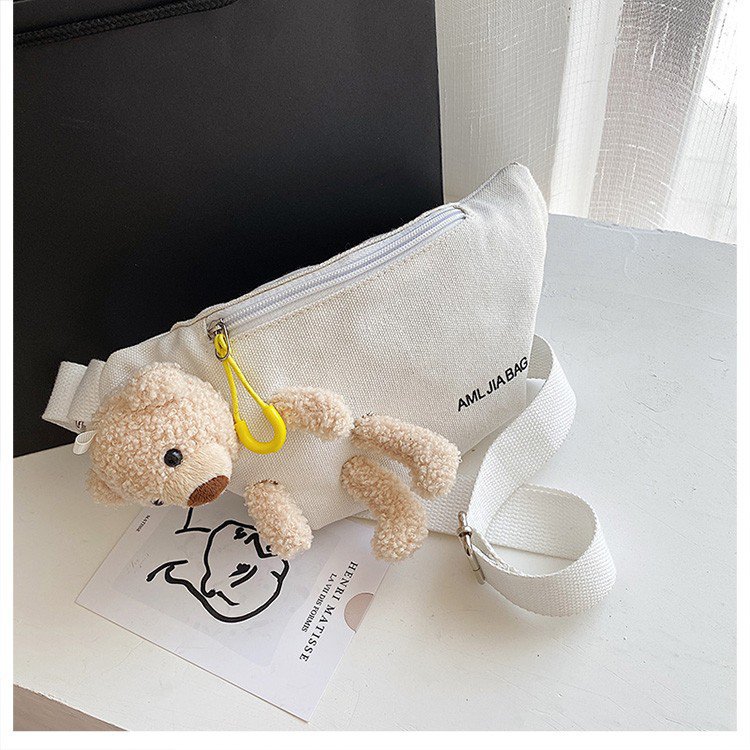 Cross-Border New Ladies' Purse Zipper Chest Bag Canvas with Dog Waist Bag Mobile Phone Waist Bag Sports Messenger Bag Cross-Border New Ladies' Purse Zipper Chest Bag Canvas with Dog Waist Bag Mobile Phone Waist Bag Sports Messenger Bag