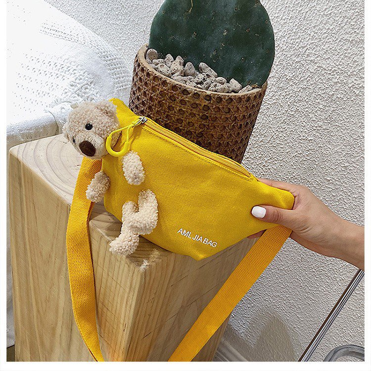 Cross-Border New Ladies' Purse Zipper Chest Bag Canvas with Dog Waist Bag Mobile Phone Waist Bag Sports Messenger Bag Cross-Border New Ladies' Purse Zipper Chest Bag Canvas with Dog Waist Bag Mobile Phone Waist Bag Sports Messenger Bag