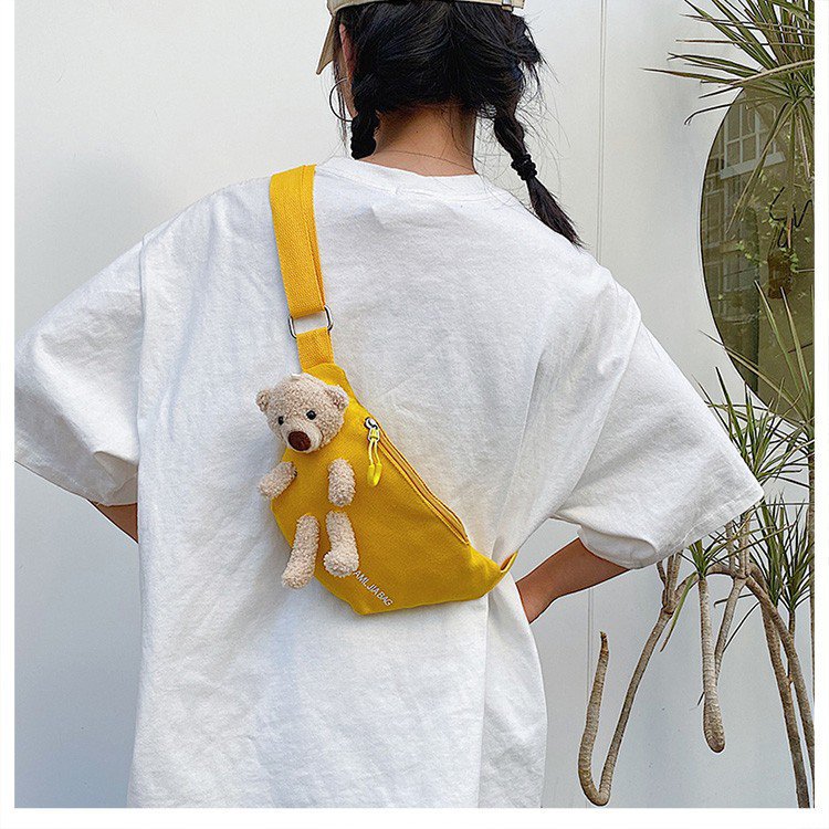 Cross-Border New Ladies' Purse Zipper Chest Bag Canvas with Dog Waist Bag Mobile Phone Waist Bag Sports Messenger Bag Cross-Border New Ladies' Purse Zipper Chest Bag Canvas with Dog Waist Bag Mobile Phone Waist Bag Sports Messenger Bag