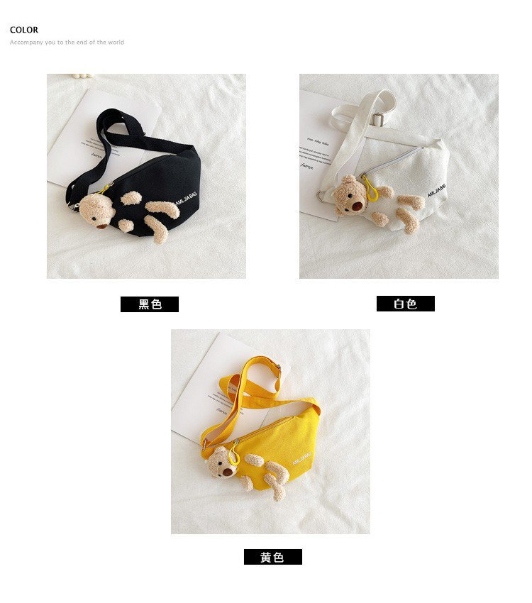 Cross-Border New Ladies' Purse Zipper Chest Bag Canvas with Dog Waist Bag Mobile Phone Waist Bag Sports Messenger Bag Cross-Border New Ladies' Purse Zipper Chest Bag Canvas with Dog Waist Bag Mobile Phone Waist Bag Sports Messenger Bag
