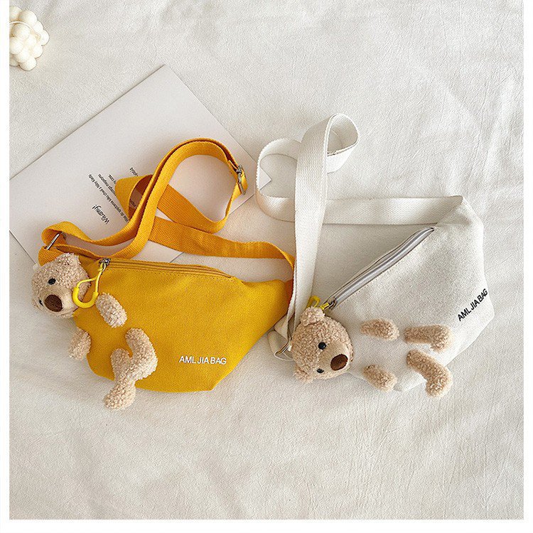 Cross-Border New Ladies' Purse Zipper Chest Bag Canvas with Dog Waist Bag Mobile Phone Waist Bag Sports Messenger Bag Cross-Border New Ladies' Purse Zipper Chest Bag Canvas with Dog Waist Bag Mobile Phone Waist Bag Sports Messenger Bag