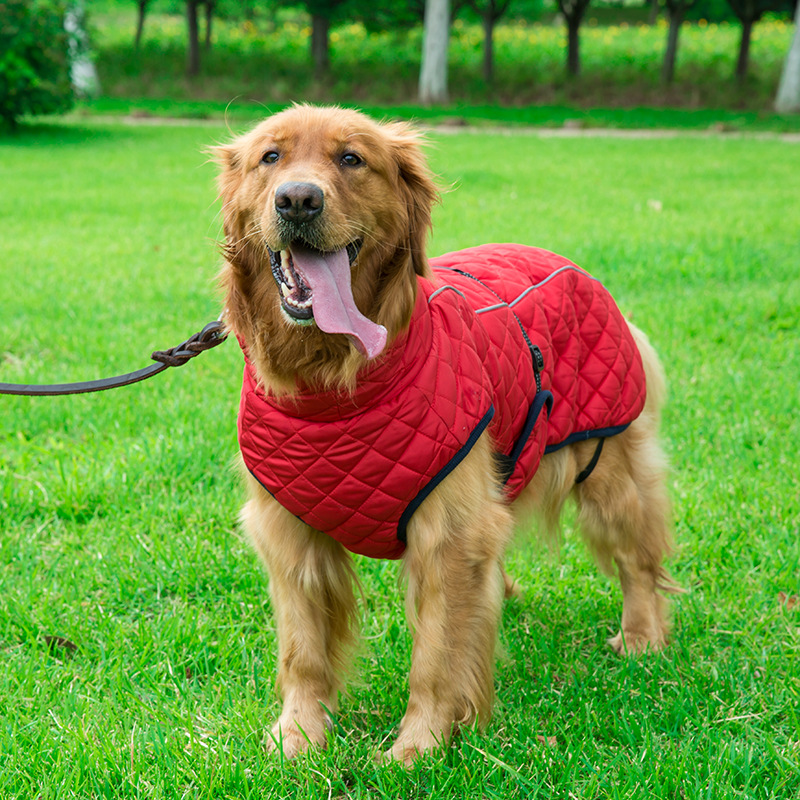 V · Pet · B · R Autumn and Winter Large Dog Dog Cotton-Padded Clothes Cross-Border Pet Outdoor Shell Jacket Reflective Warm Clothes