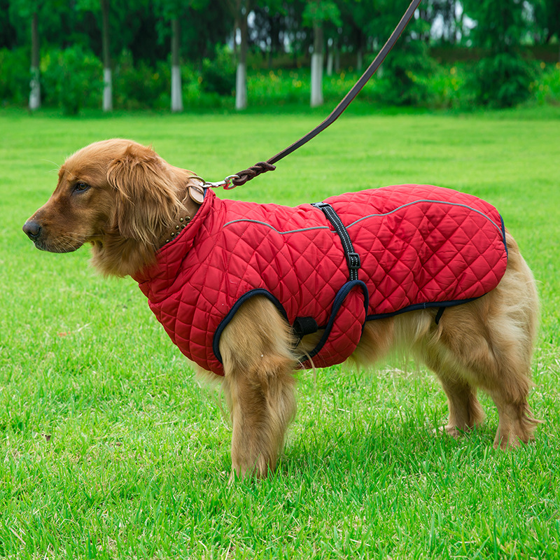V · Pet · B · R Autumn and Winter Large Dog Dog Cotton-Padded Clothes Cross-Border Pet Outdoor Shell Jacket Reflective Warm Clothes V · Pet · B · R Autumn and Winter Large Dog Dog Cotton-Padded Clothes Cross-Border Pet Outdoor Shell Jacket Reflective Warm Clothes