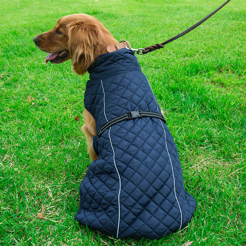 V · Pet · B · R Autumn and Winter Large Dog Dog Cotton-Padded Clothes Cross-Border Pet Outdoor Shell Jacket Reflective Warm Clothes V · Pet · B · R Autumn and Winter Large Dog Dog Cotton-Padded Clothes Cross-Border Pet Outdoor Shell Jacket Reflective Warm Clothes